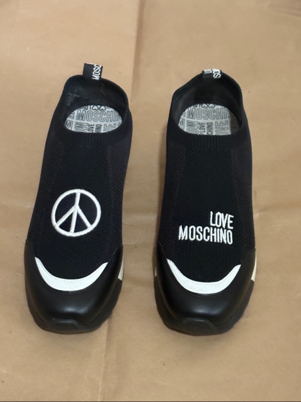 Love Moschino Knit Slip-On Sneakers - size 40